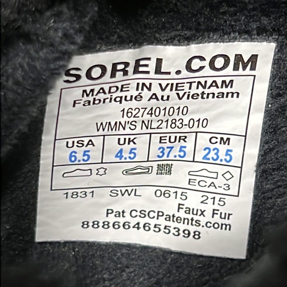 ♥️ Sorel ♥️ Tivoli II Black Red Faux Fur Waterproof Insulated Winter Snow Boots - Picture 11 of 11